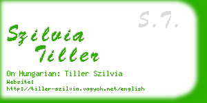 szilvia tiller business card